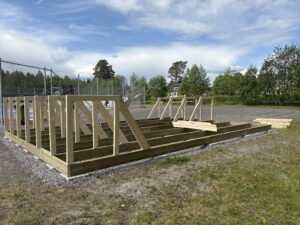 skateramp under uppbyggnad