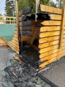 u-ramp hörneforce vandaliserad